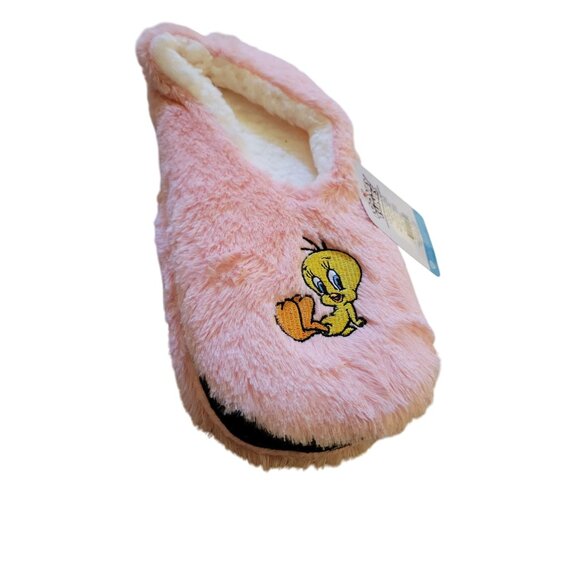 Looney Tunes Womens One Size Fits Most Deluxe Sherpa Slippers Soft Warm Non Slip - Picture 2 of 4
